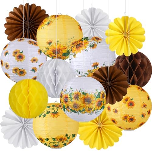Raiten 18 Pcs Sunflower Party Decor Kit