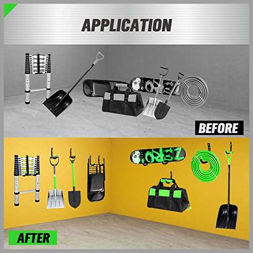 SWANLAKE Heavy Duty Garage Storage Hooks 12PCS Black
