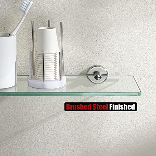 JQK Floating Tempered Glass Shelf 16x5 Inch