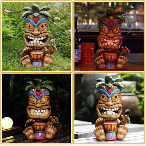Yiosax Outdoor Tiki Statue Solar Light 1043 Inch
