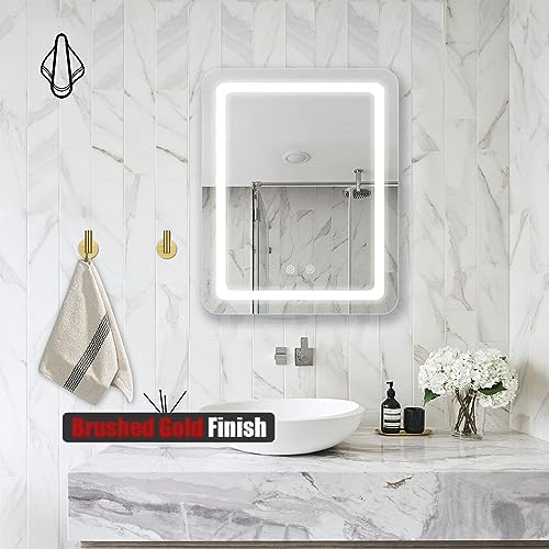 JQK Self Adhesive Towel Hook Gold 2 Pack