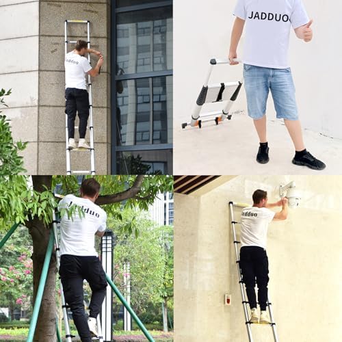 JADDUO 213 FT Telescoping Extension Ladder with Stabilizers