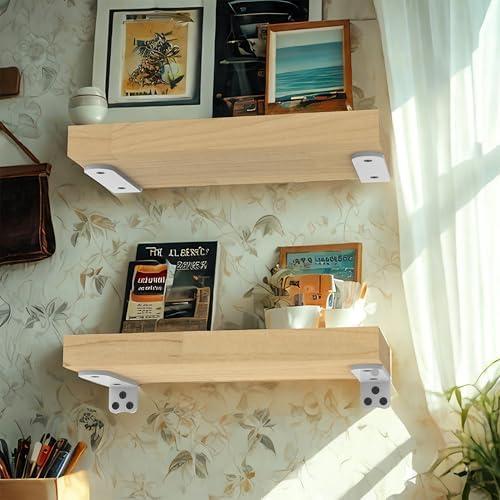 Heavy Duty Shelf Bracket 6 Pack White 6 Inch