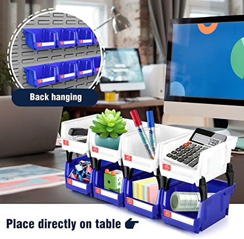 Storage Organizer Boxes Wall Mount Rack 6Pack White