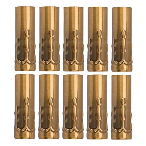 Iron Candle Cover Sleeves 10Pcs Gold Bronze E14 Socket Covers