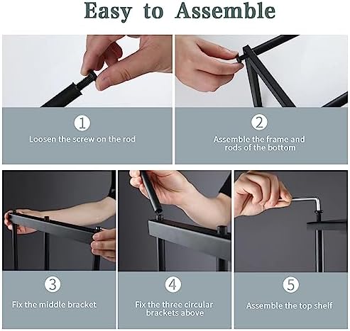 Camping Chair Wall Mount Rack with 4 Hooks and Floating Shelf