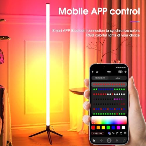 LED RGB Floor Lamp with Music Sync and Remote Control