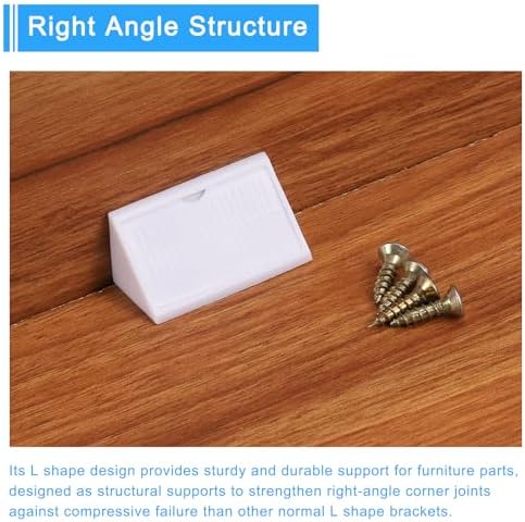 Uxcell 12 Pcs 90 Degree Plastic Corner Braces