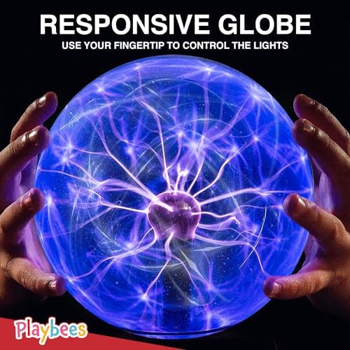 Playbees Blue Plasma Ball 7 Inch Tesla Coil Bulb
