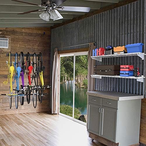 Wallmaster 2-Pack Heavy Duty Garage Wall Shelves 45x15 White