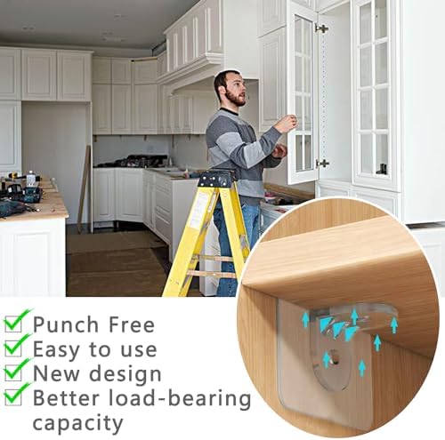 20 Pack Self Adhesive Shelf Support Pegs