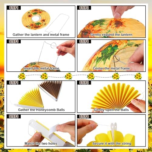 Raiten 18 Pcs Sunflower Party Decor Kit