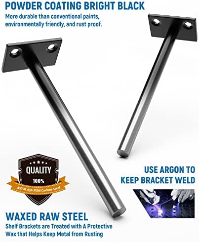 LEOPO 12 Pack 8 inch Floating Shelf Bracket