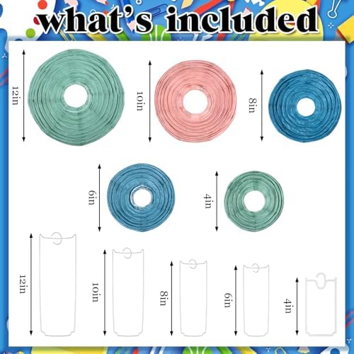 15 Pcs Boho Hanging Paper Lanterns Classroom Decor