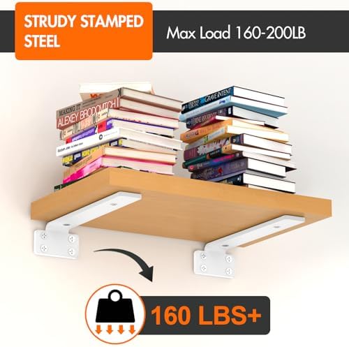 VANCASTLE 6 Inch Floating Shelf Bracket 6 Pack