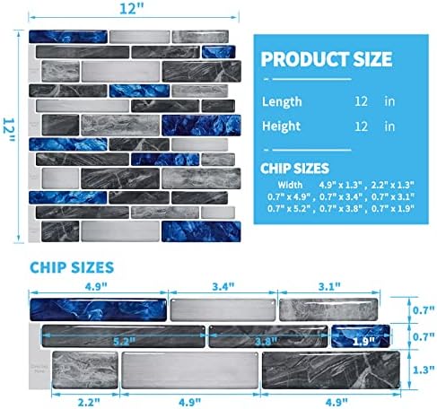 Art3d 10-Sheet Premium Self Adhesive Marble Tiles 30x30cm