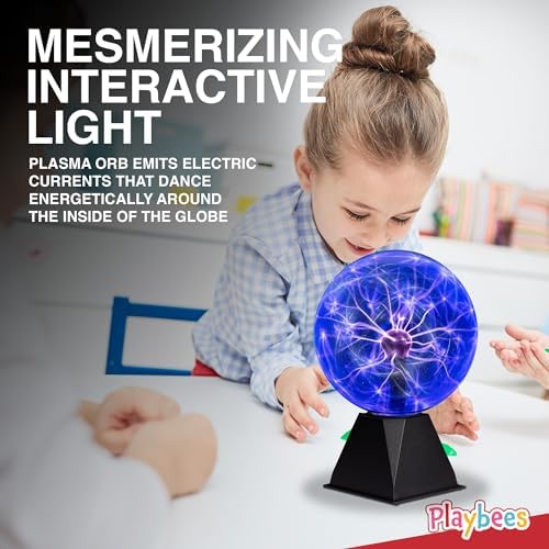 Playbees Blue Plasma Ball 7 Inch Tesla Coil Bulb