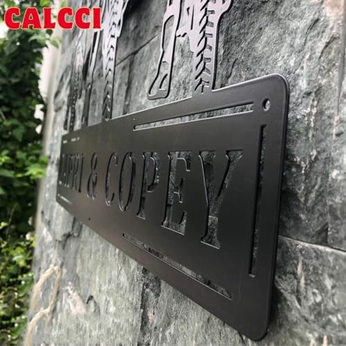 Custom Text Metal Sign with LED Light