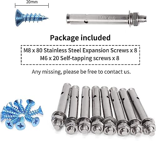 YUMORE Stainless Steel L Bracket 2 Pack Heavy Duty