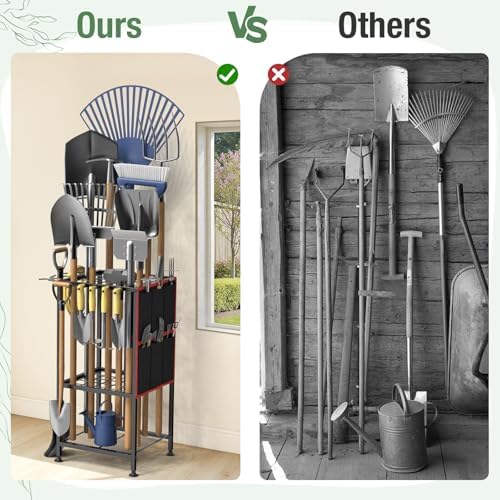 Lovind Heavy Duty Garden Tool Storage Rack