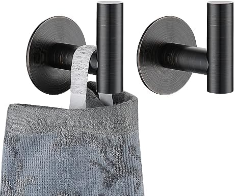 JQK Self Adhesive Towel Hook Bronze 2 Pack