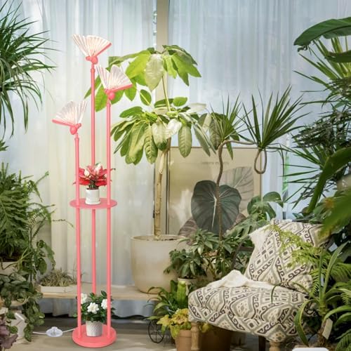 Butterfly Lamp with Shelves and 3 Lights