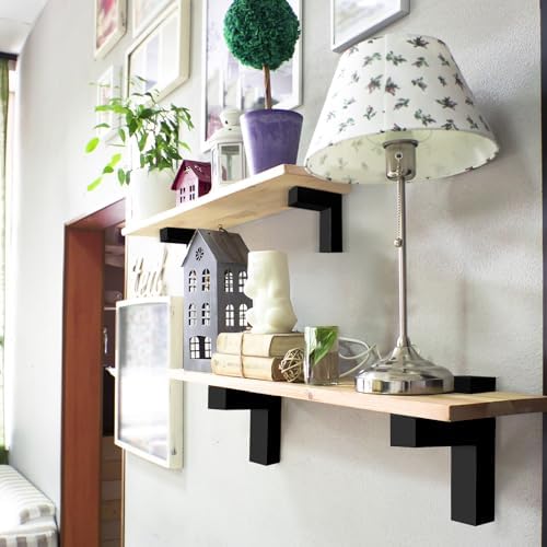KAKAHOUS Floating Glass Shelf Bracket 6 Pcs Adjustable Clamp