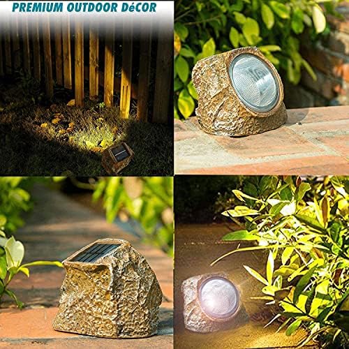 EiGreen Solar Garden Rock Lights 2 Pack