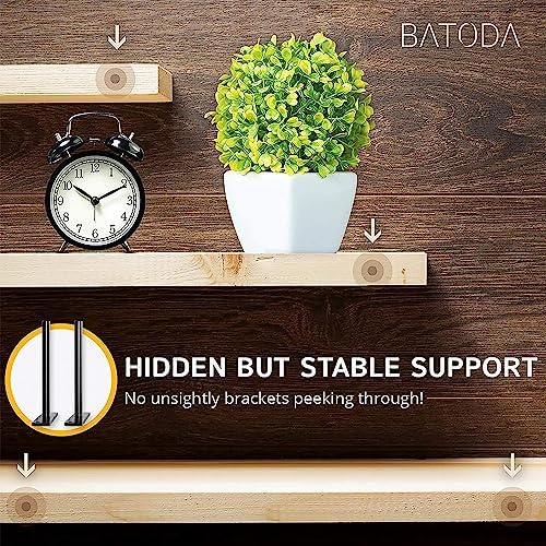 BATODA 8 Inch Heavy Duty Floating Shelf Brackets 16 Pc Set