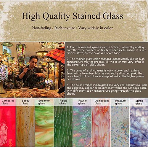 Bieye L10038 Butterfly Tiffany Style Stained Glass Accent Table Lamp