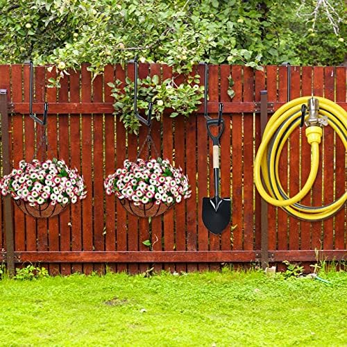 DINGEE Large Heavy Duty Vinyl Coated Hooks 4 Pack Black