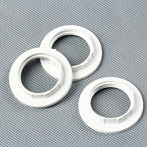 6pcs White Lampshade Collar Ring E14 Replacement