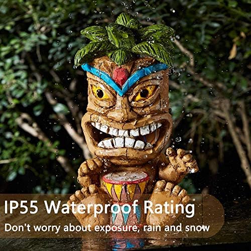Yiosax Outdoor Tiki Statue Solar Light 1043 Inch