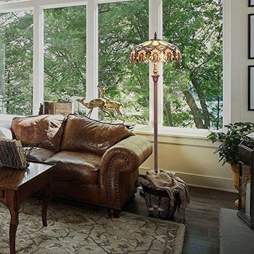 Capulina Tiffany Floor Lamp 2-Light Sunflower Style