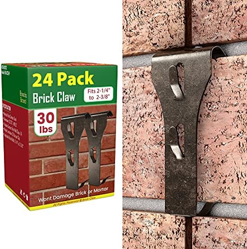 Heavy Duty Brick Wall Hooks 24 Pack No Drill Hanging