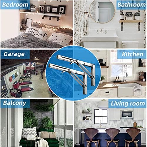 Folding Shelf Brackets 12 Inch Heavy Duty Stainless Steel