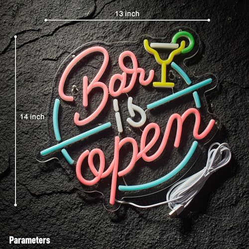 Neonland Bar Open Neon Sign for Wall Decor