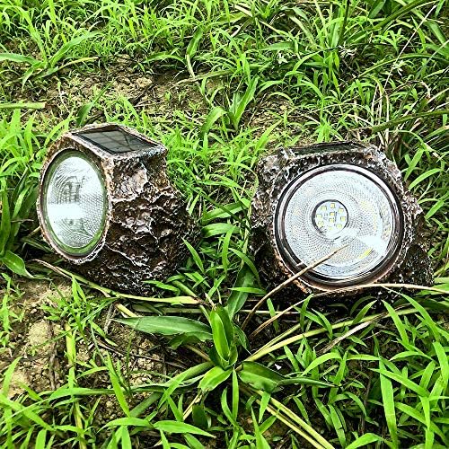 EiGreen Solar Garden Rock Lights 2 Pack
